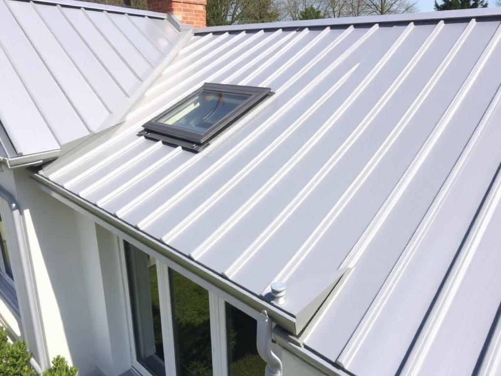 Toiture zinc à joint debout – après